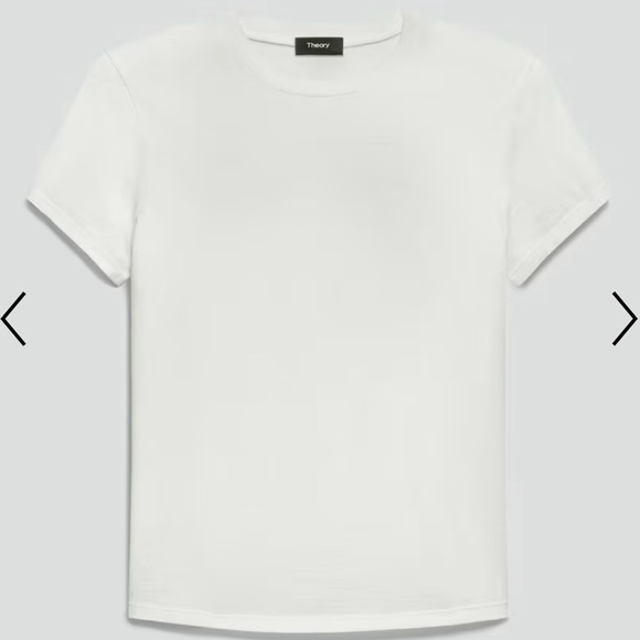 NWT Theory women’s Classic Crew White Tee size Medium - Picture 3 of 11